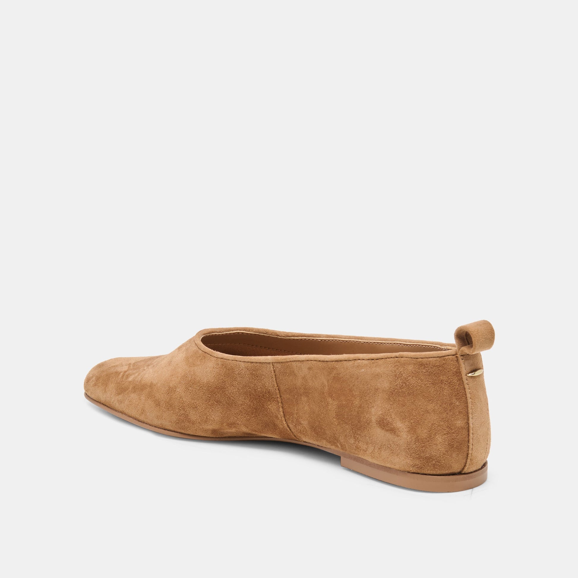 KORY BALLET FLATS LT BROWN SUEDE