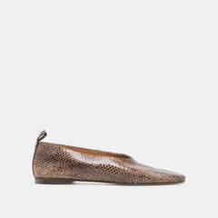 SNAKE TAN EMBOSSED LEATHER