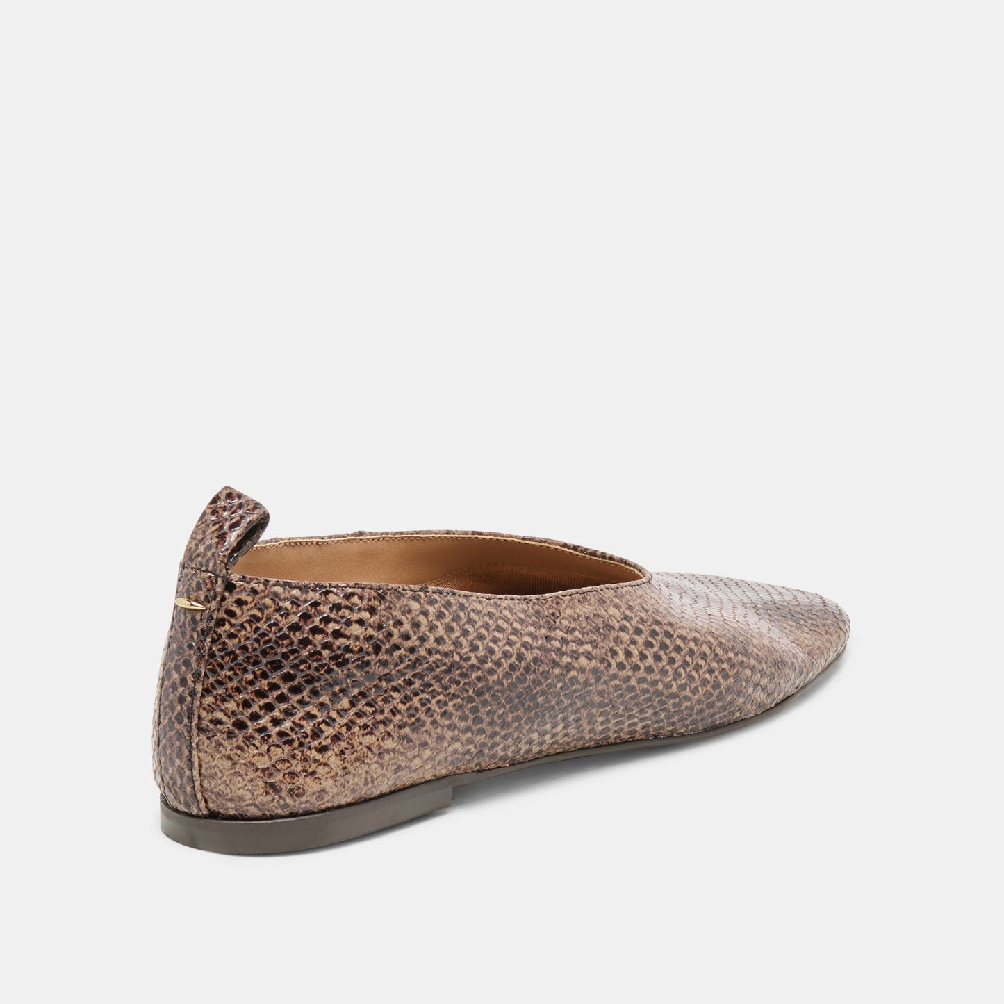 KORY BALLET FLATS SNAKE TAN EMBOSSED LEATHER