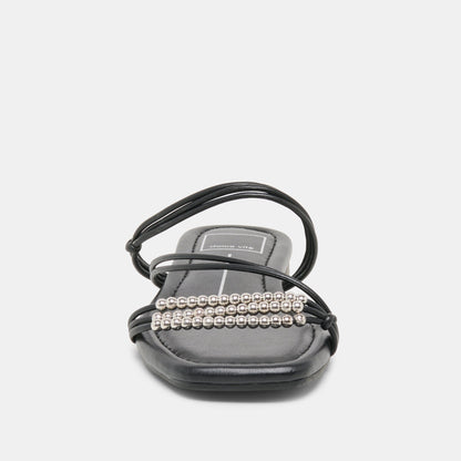 LYNDEE BEAD SANDALS BLACK STELLA