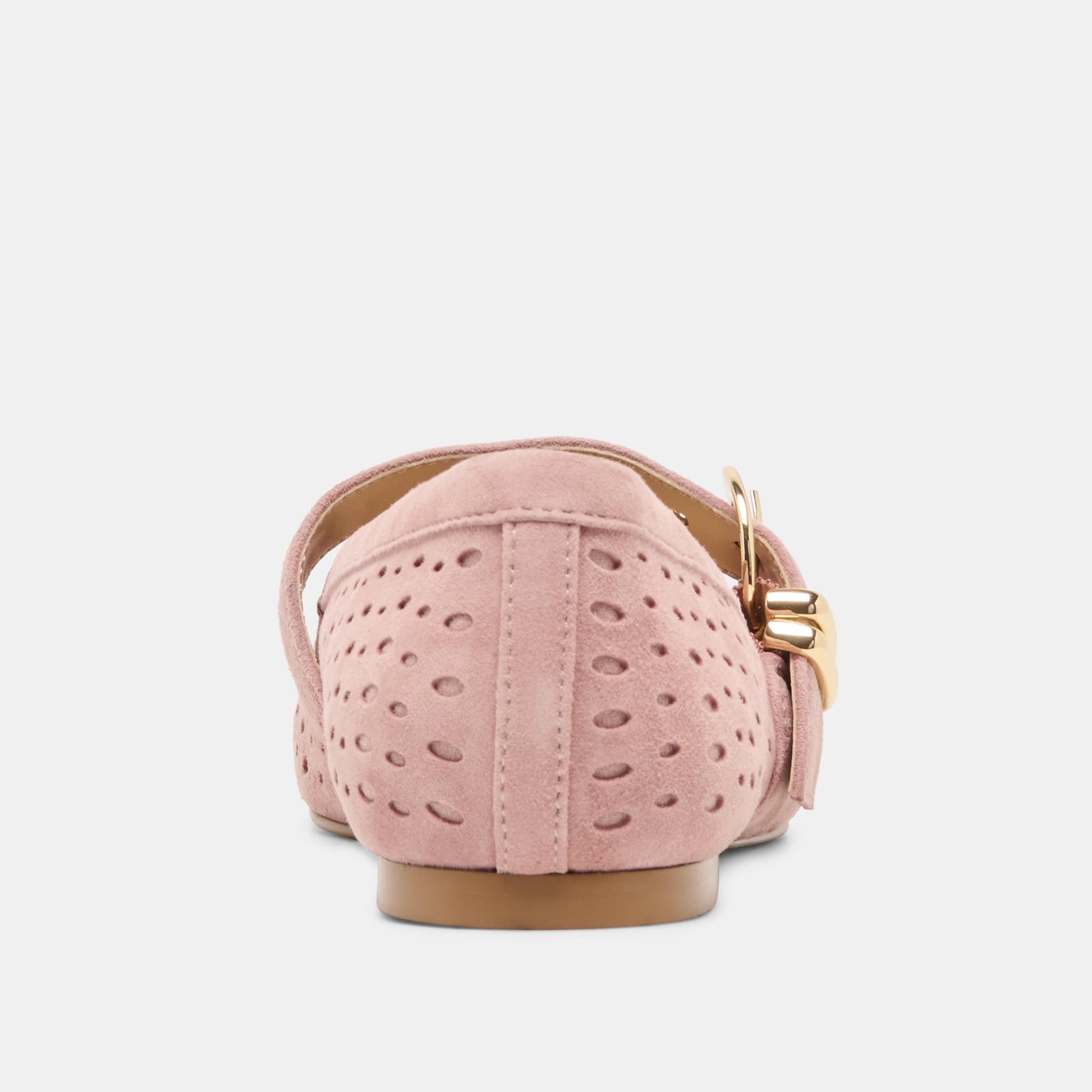 MIKELA BALLET FLATS PINK PERFORATED SUEDE