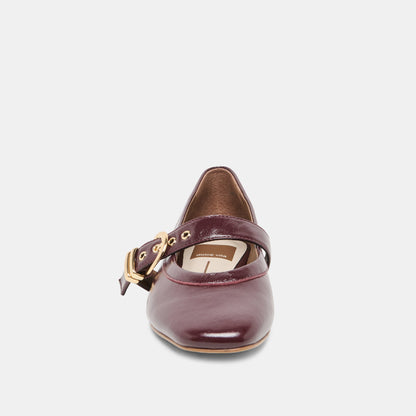 MIKEL BALLET FLATS PLUM LEATHER