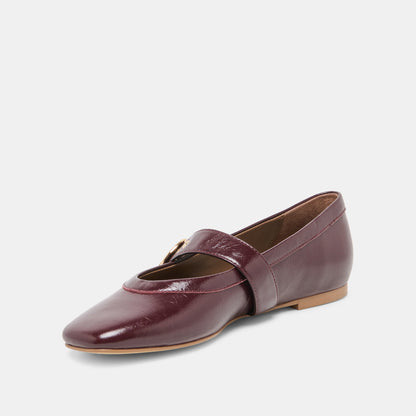 MIKEL BALLET FLATS PLUM LEATHER