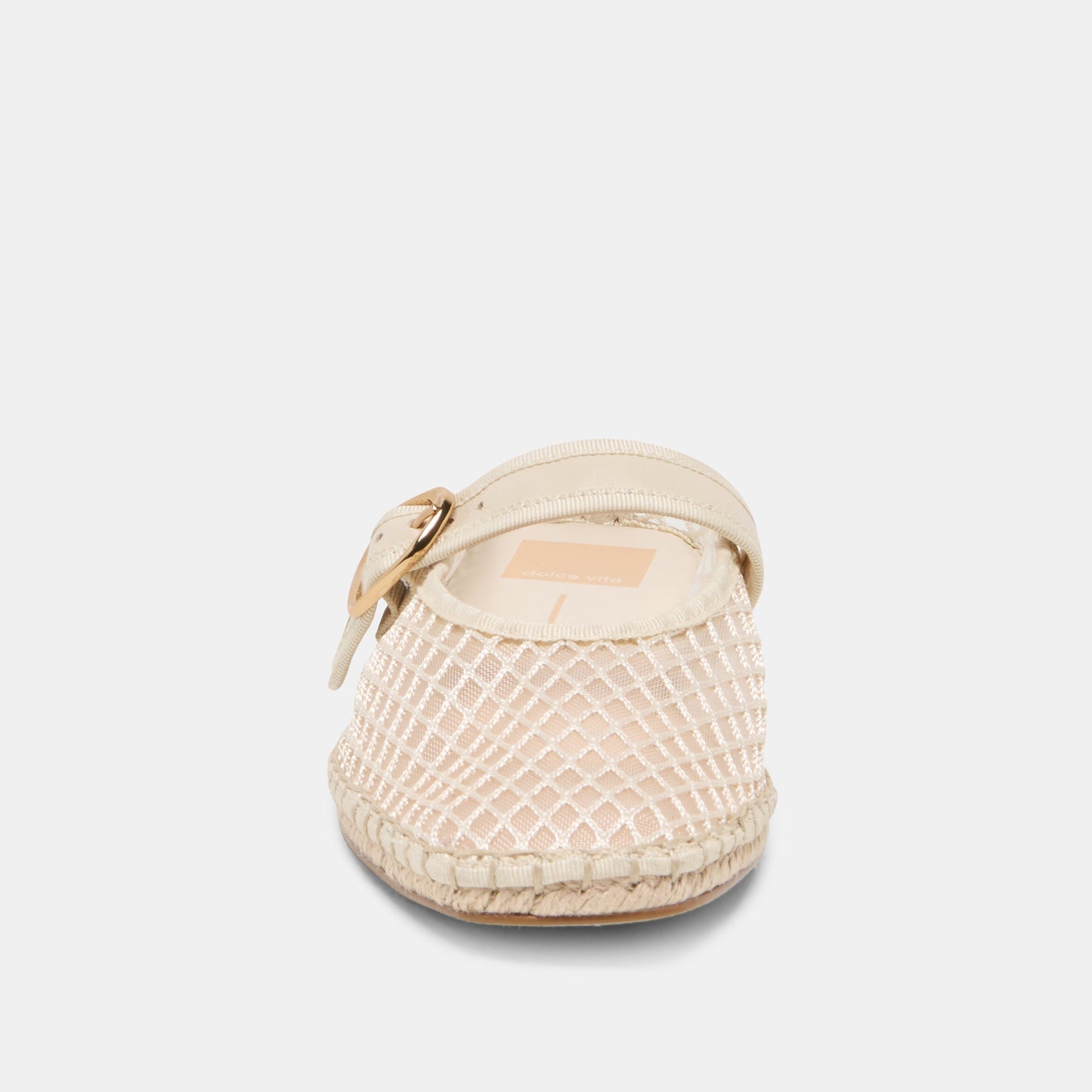 MILIE FLATS ECRU WOVEN MESH