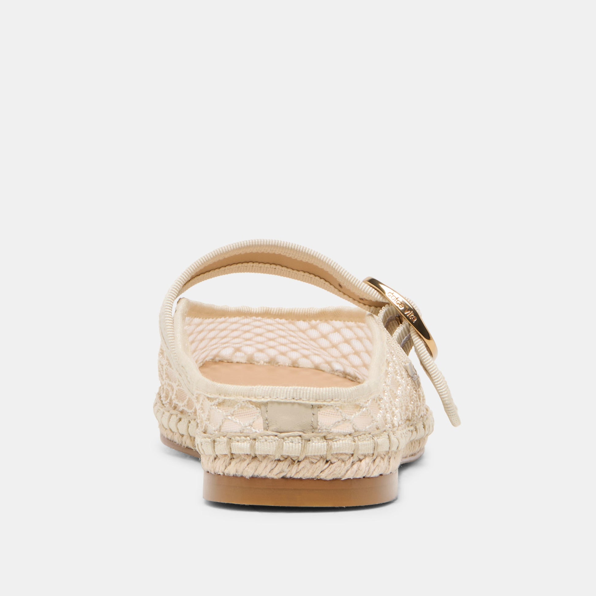 MILIE FLATS ECRU WOVEN MESH