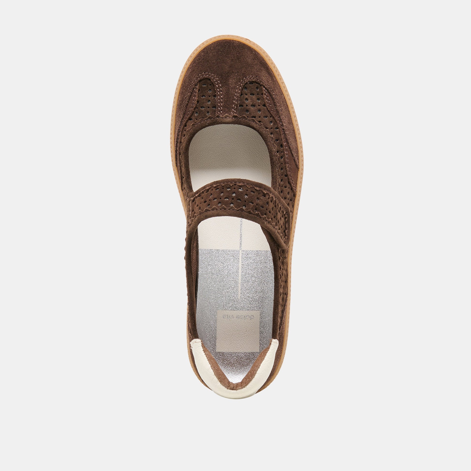 NANET SNEAKERS DK BROWN PERFORATED SUEDE