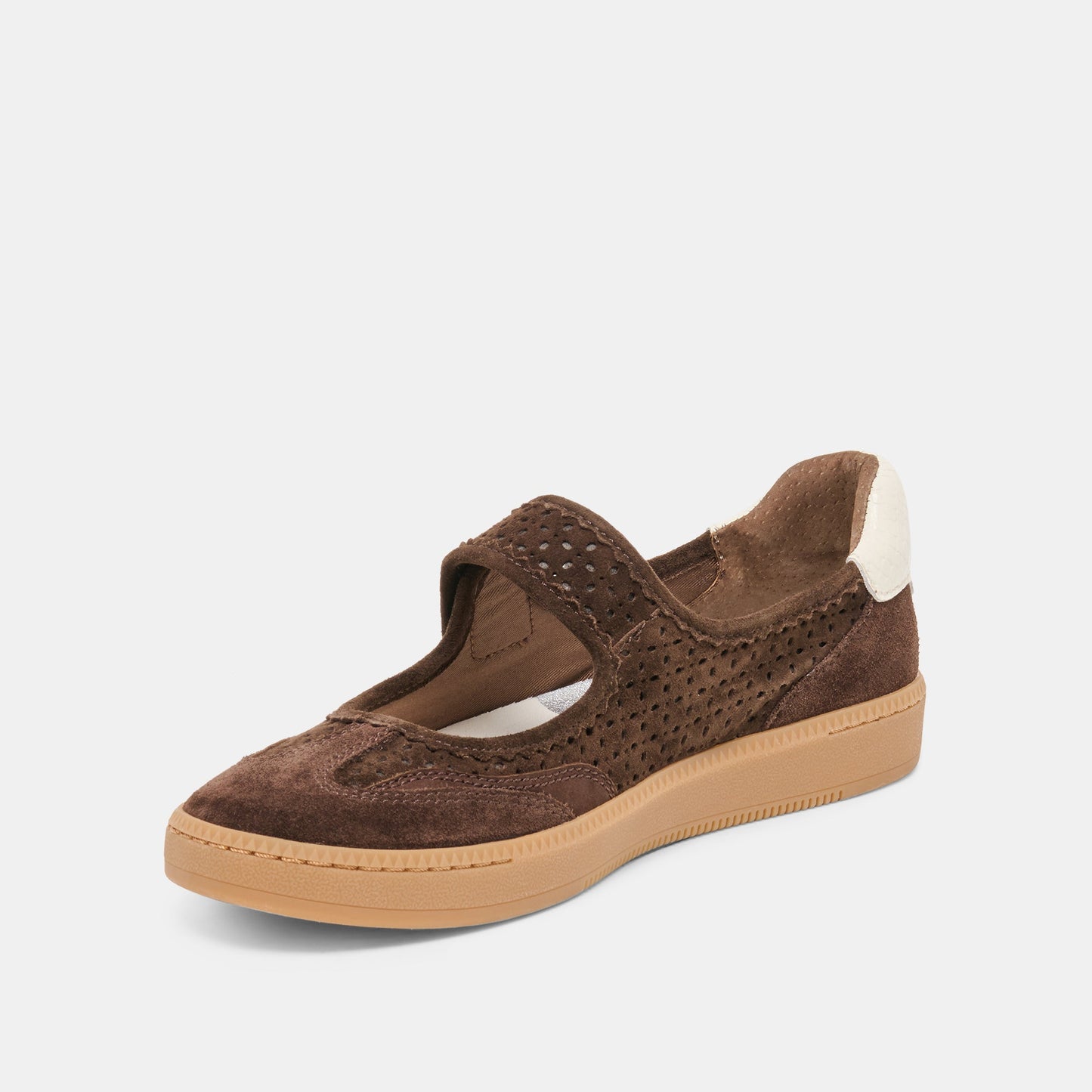 NANET SNEAKERS DK BROWN PERFORATED SUEDE
