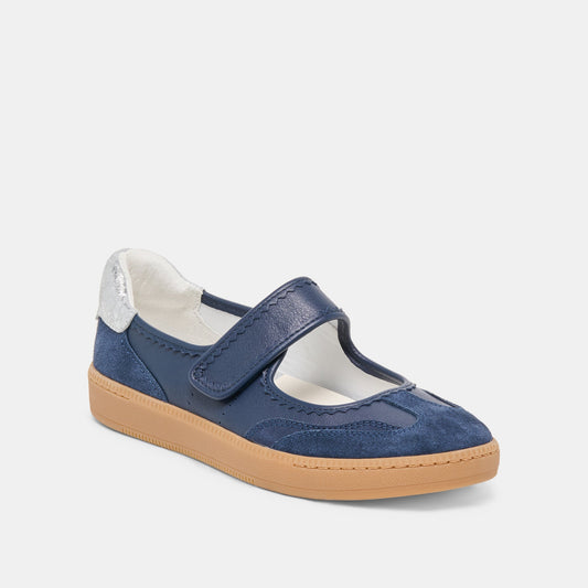 NANET SNEAKERS DK NAVY LEATHER