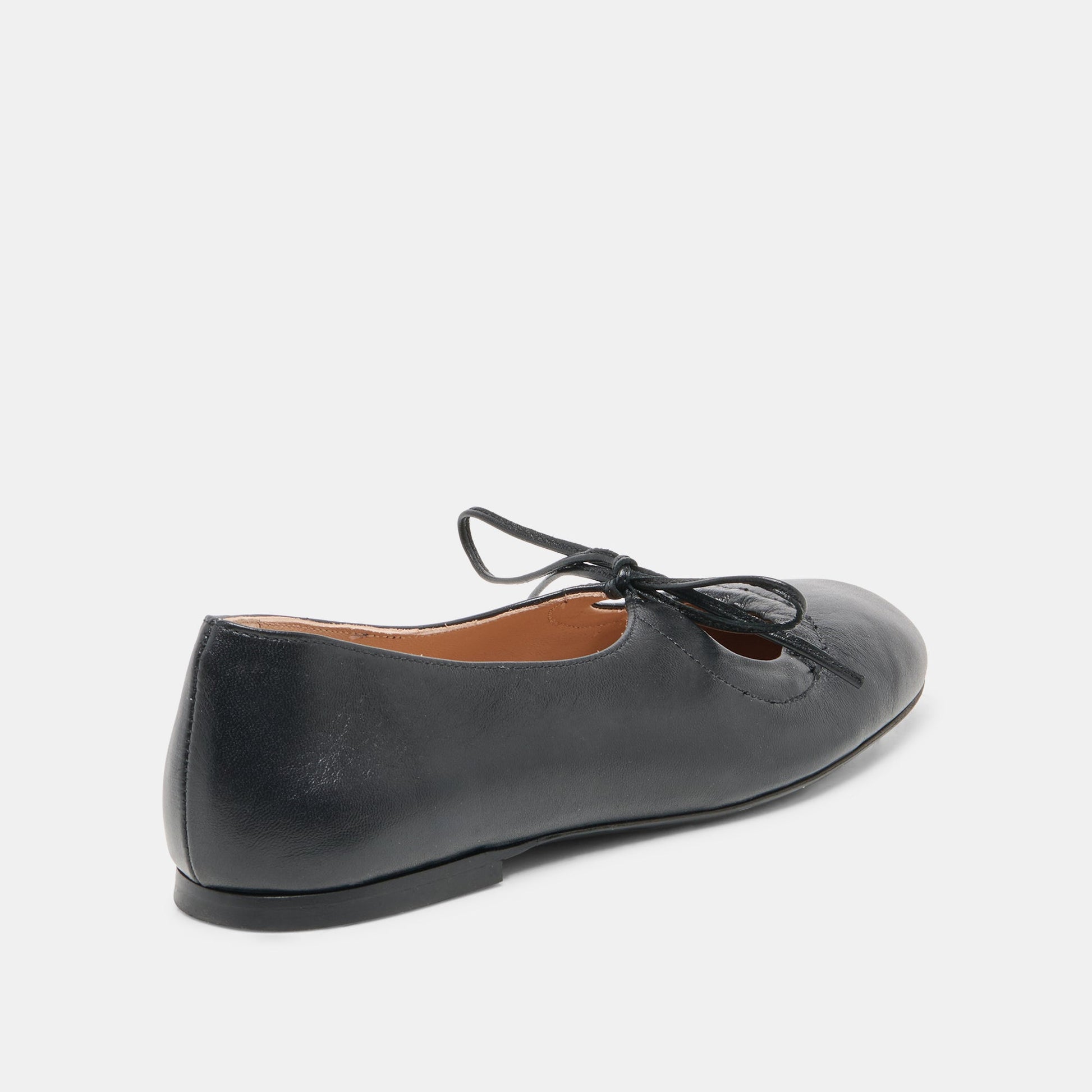 PAZEY BALLET FLATS BLACK LEATHER