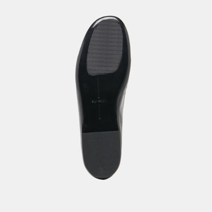 PAZEY BALLET FLATS BLACK LEATHER