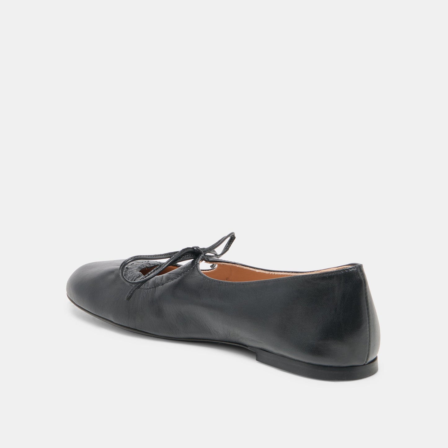 PAZEY BALLET FLATS BLACK LEATHER