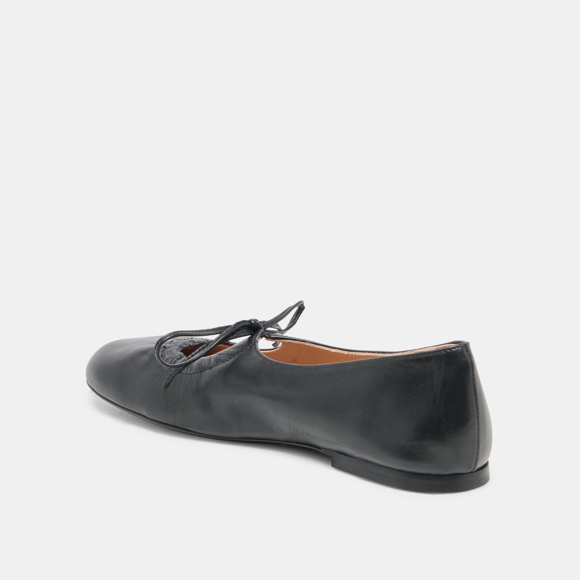 PAZEY BALLET FLATS BLACK LEATHER
