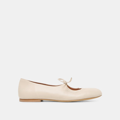PAZEY BALLET FLATS BONE LEATHER