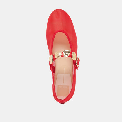 RELAN MESH BALLET FLATS CHILI MESH