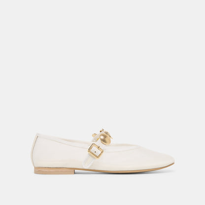 RELAN MESH BALLET FLATS WHITE MESH