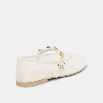 RELAN MESH BALLET FLATS WHITE MESH