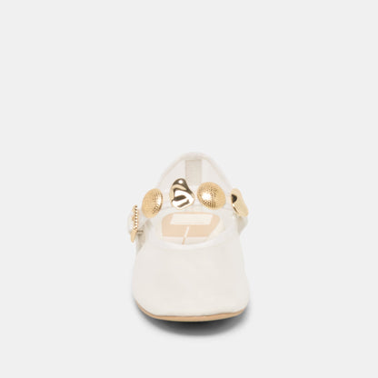 RELAN MESH BALLET FLATS WHITE MESH