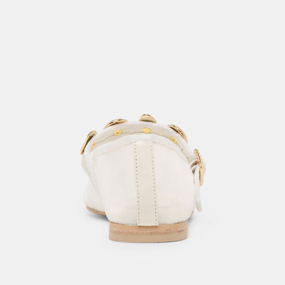 RELAN MESH BALLET FLATS WHITE MESH