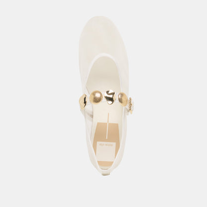 RELAN MESH BALLET FLATS WHITE MESH
