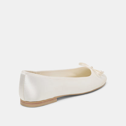 RITLA BALLET FLATS WHITE SATIN