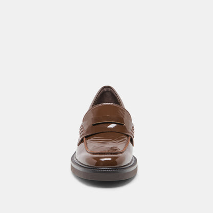 TIGGY LOAFERS WALNUT CRINKLE PATENT