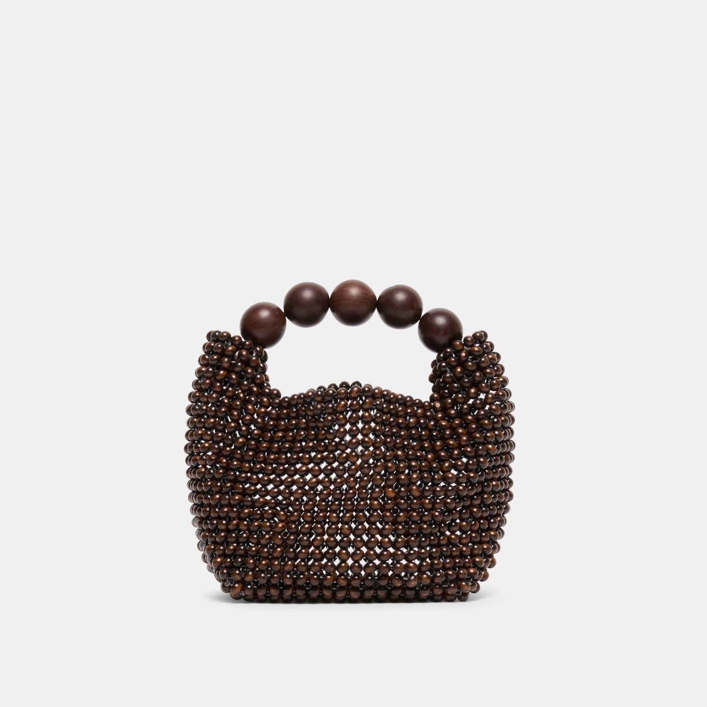 CLOVER HANDBAG CHOCOLATE WOOD