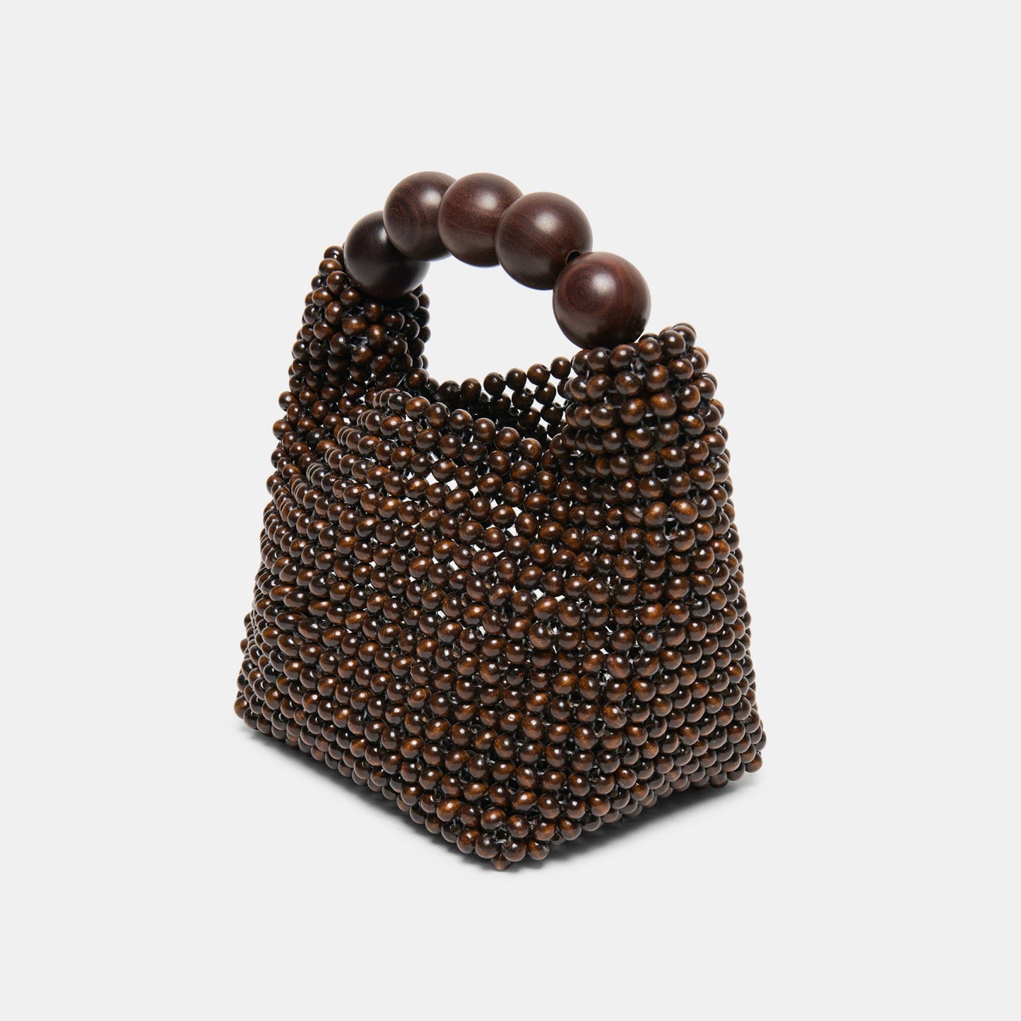 CLOVER HANDBAG CHOCOLATE WOOD