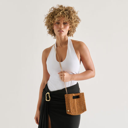 LINZY HANDBAG NATURAL WOOD