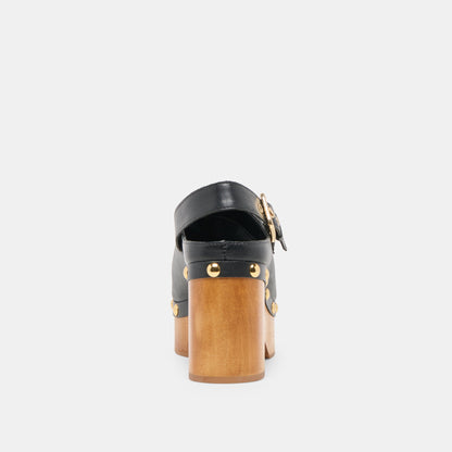 ADELAN CLOGS BLACK LEATHER