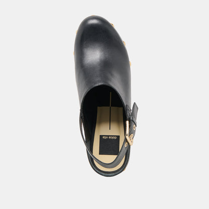 ADELAN CLOGS BLACK LEATHER