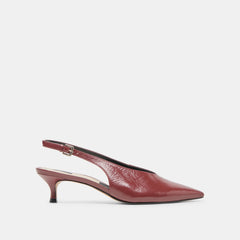 OXBLOOD CRINKLE PATENT