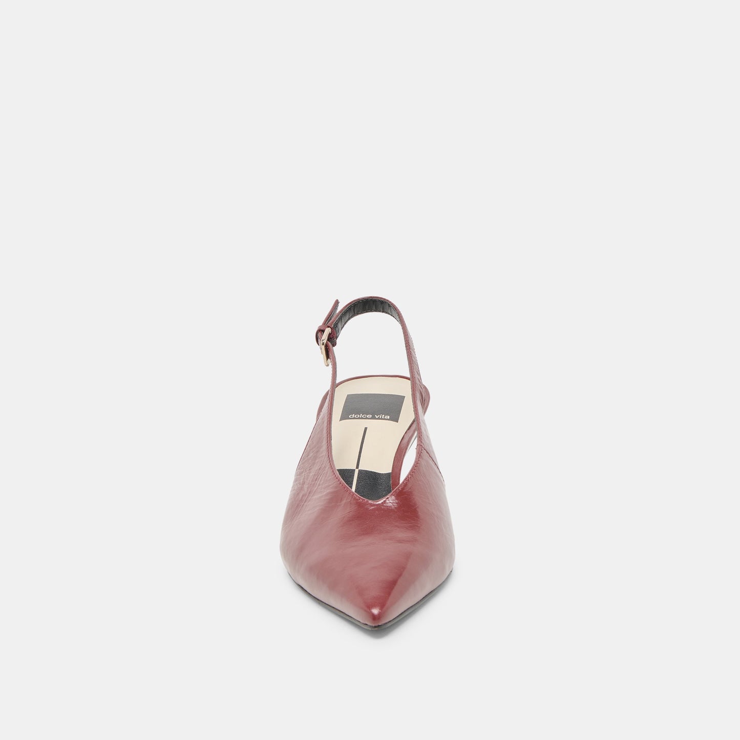 ALENNA HEELS OXBLOOD CRINKLE PATENT