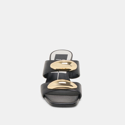 BARNET HEELS BLACK LEATHER