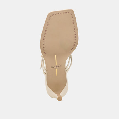 BIAGA HEELS OFF WHITE LEATHER