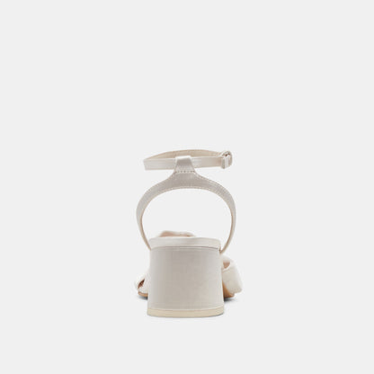 BRENNA HEELS IVORY SATIN