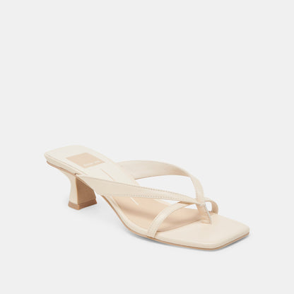 BREVEL HEELS BONE LEATHER