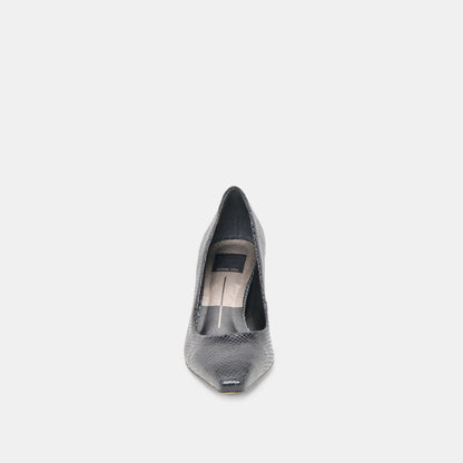BRIONA HEELS ONYX EMBOSSED LEATHER