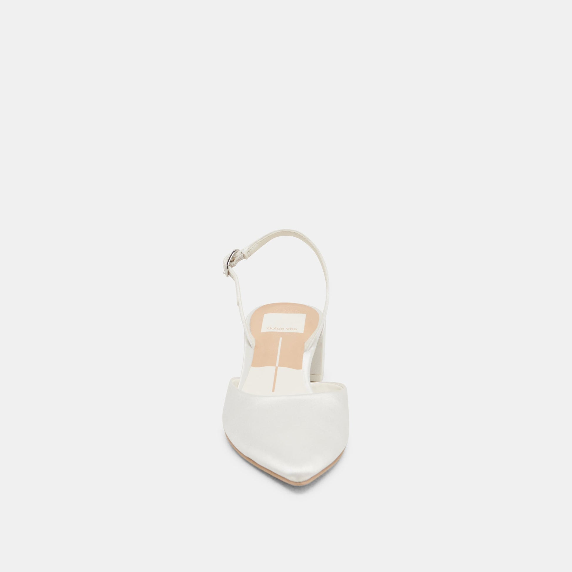 CAREL HEELS TRUE WHITE SATIN