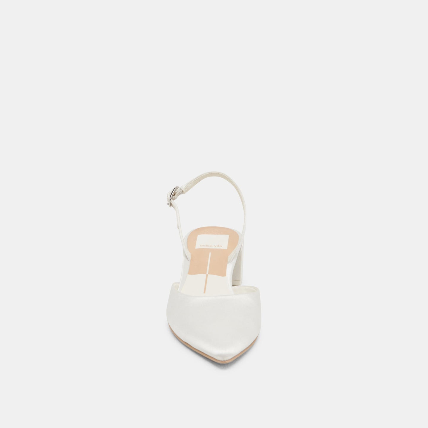 CAREL WIDE HEELS TRUE WHITE SATIN