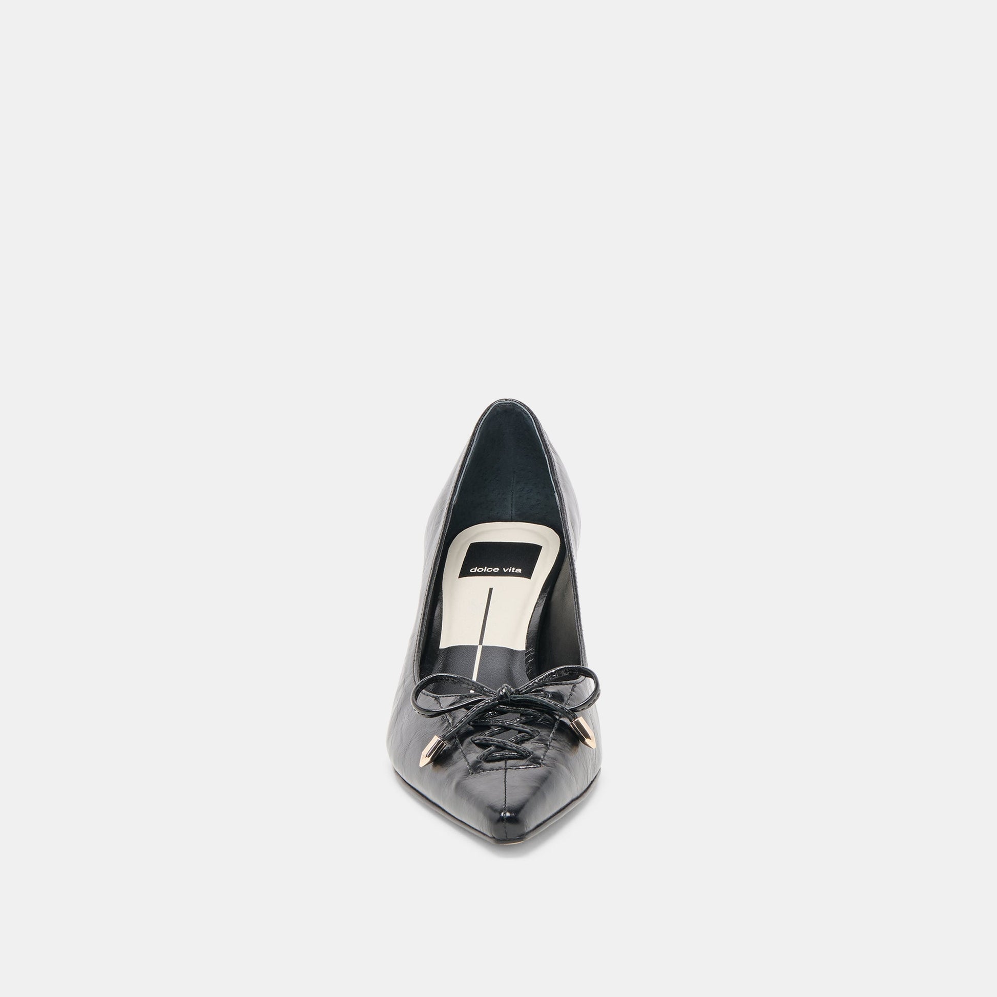 CLARIE HEELS MIDNIGHT CRINKLE PATENT LEATHER