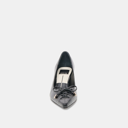 CLARIE HEELS MIDNIGHT CRINKLE PATENT LEATHER