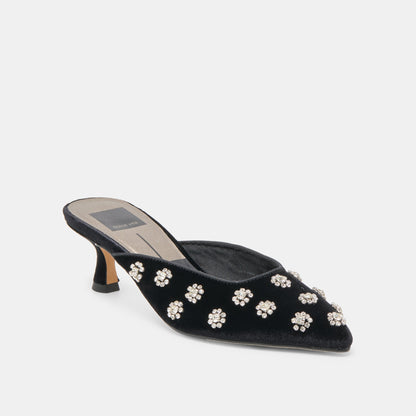 CLARA HEELS NERO VELVET