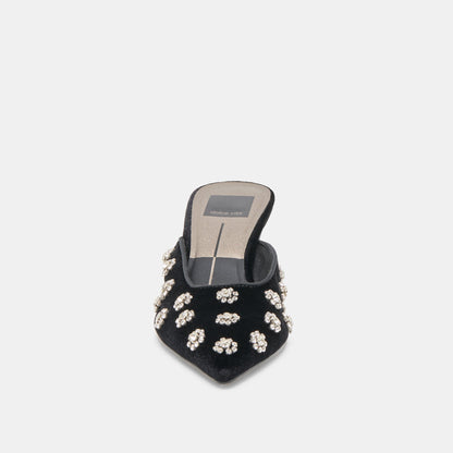 CLARA HEELS NERO VELVET