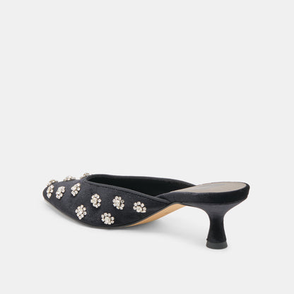 CLARA HEELS NERO VELVET