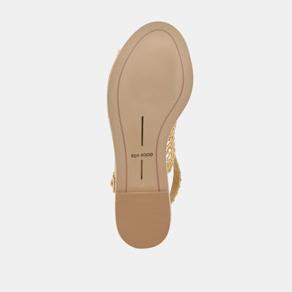 DEXLER WEDGES LT NATURAL WOVEN RAFFIA