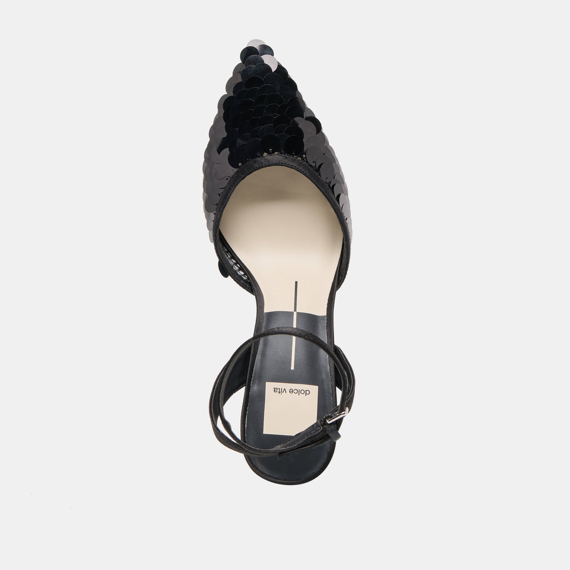 ELIZZA CONFETTI HEELS ONYX WOVEN MESH