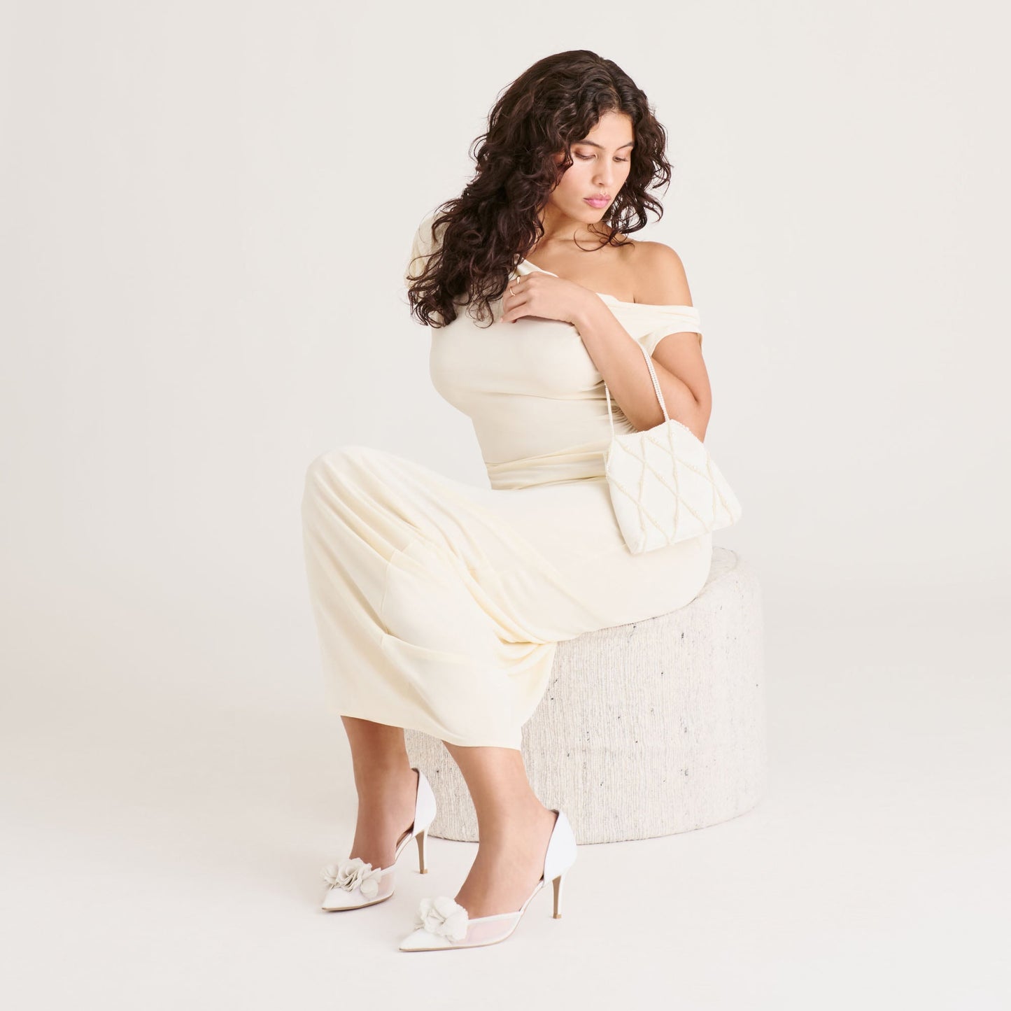 EVELIN HEELS WHITE MESH