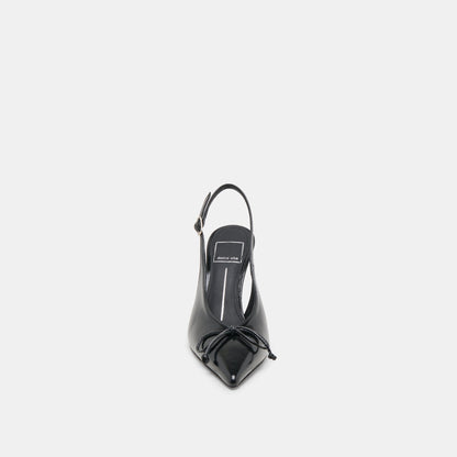 GEENA HEELS BLACK LEATHER