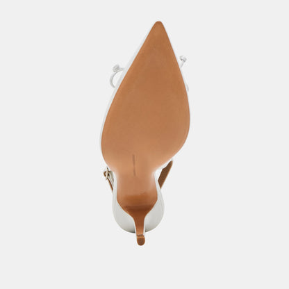GEENA HEELS WHITE LEATHER