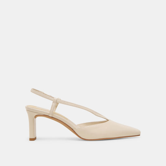 GINAY HEELS BONE LEATHER